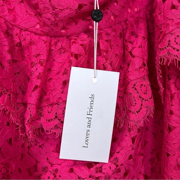 Lovers + Friends - NWT, Women’s Mini Lace ‘Rosanna’ Dress - Paradise Pink Medium - Picture 16 of 17